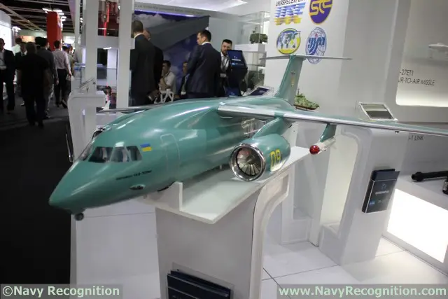 At the DSA 2016 tri-service defence exhibition currently held in Kuala Lumpur (Malaysia) the Ukrainian pavillion (UkrOboronProm) is showcasing a scale model of the Antonov AN-148-400M "medium range maritime reconnaisance aircraft".