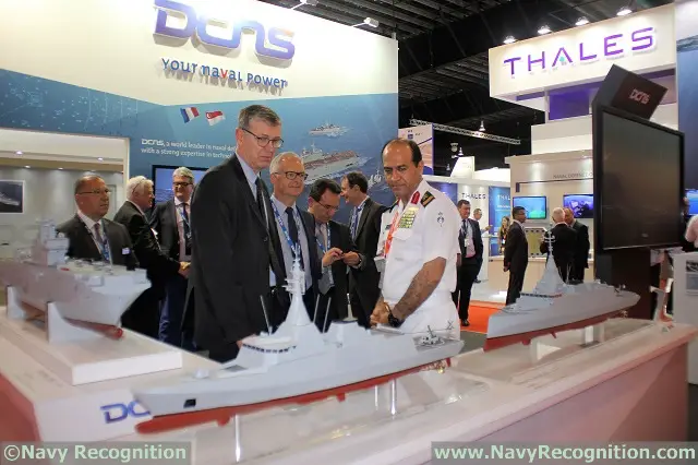 DCNS Showcasing the Bellhara Next Gen Frigate and Mistral LHD at IMDEX Asia 2017