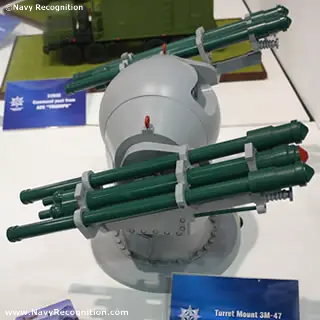 GHIBKA 3M-47 Turret Mount is intended for guidance and remote automated launching of IGLA type missiles to provide protection of surface ships with displacement of 200 tons and over against attacks of anti-ship missiles, aircraft and helicopters in close-in area.
