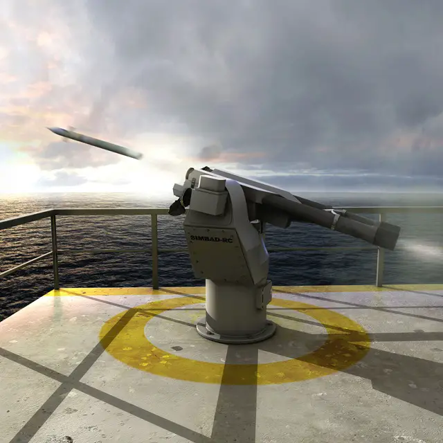 MBDA has signed a first contract with an export customer for the acquisition of its naval air defence system SIMBAD-RC, one year after launching its self-financed development. The first prototypes are currently in the production process and initial deliveries will take place in 2015. The system will be installed on a fleet of patrol vessels and each vessel will be equipped with two turrets.
