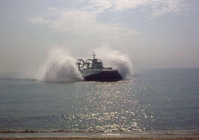 Fresh pictures of a Zubr class air-cushioned landing craft bound for China have emerged. The pictures show the LCAC during its builder trials in Ukraine before its delivery to the Chinese Navy.