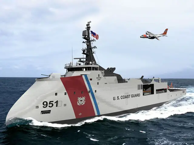 In response to the U.S. Coast Guard's demanding Offshore Patrol Cutter requirements, Vigor Industrial looked beyond the conventional. With the Ulstein X-BOW®, the Vigor OPC delivers unmatched seakeeping and endurance. The Ulstein X-BOW is an inverted bow designed by Ulstein Group to improve handling in rough sea, and to lower fuel consumption by causing less hydrodynamic drag.