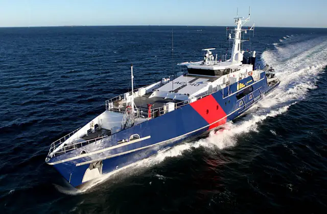 Demonstrating the rapid progress of the Cape Class Patrol Boat Program, Austal today hosted the keel-laying ceremony for the third vessel, Cape Nelson, one of eight 56-metre patrol boats that Austal is designing, building and supporting for the Australian Customs and Border Protection Service.