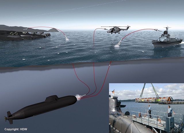 The IDAS Consortium, formed by thyssenkrupp Marine Systems and Diehl BGT Defence, has recently conducted the first ejection tr ials with their submarine launched missile systemIDAS (Interactive Defence and Attack System for Submarines) in Northern Norwegian waters. The ULA class submarine HNoMS Uredd of the Royal Norwegian Navy served as the firing platform. While the IDAS system was already successfully test-fired from submarines of the German Navy in the past, this marks the first ejection of the IDAS missile system from a Norwegian submarine..