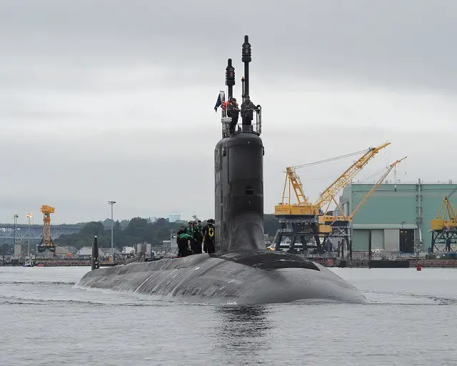 The U.S. Navy's newest and most advanced nuclear-powered attack submarine, North Dakota (SSN-784), returned to the General Dynamics Electric Boat shipyard Tuesday following the successful completion of its first voyage in open seas, called alpha sea trials. North Dakota is the 11th ship of the Virginia Class, the most capable class of attack submarines ever built. Electric Boat is a wholly owned subsidiary of General Dynamics.