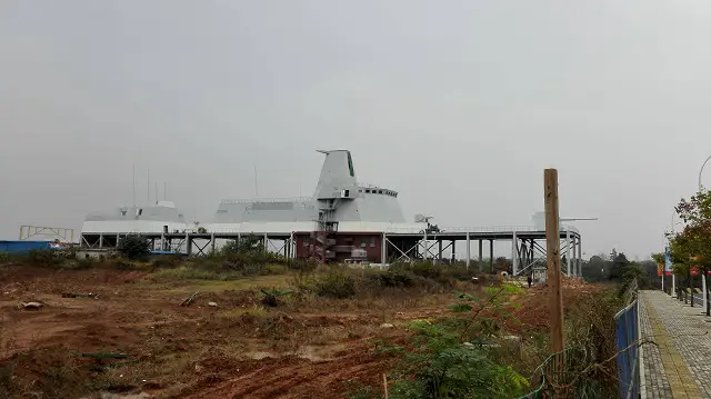The Type 055 Shore Integration Facility (SIF) nearing completion (picture from September 2014).