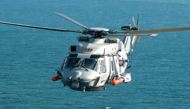 NH Industries delivered the last NH90 NFH Caiman in "Step B" standard to the French Navy (Marine Nationale) on July 17, 2015. It is the fourteenth Caiman delivered out of the 27 on order by the French Navy.