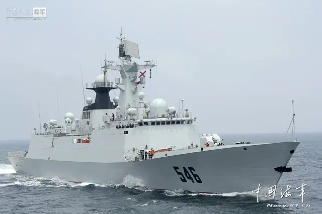 The Type 054A frigate (Jiangkai II class) “Yancheng” of the Navy of the Chinese People’s Liberation Army (PLAN) completed its second escort mission for maritime transportation of Syria’s chemical weapons on January 27, 2014.