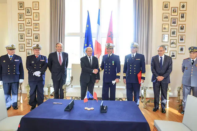 The handover ceremony was held in Brest in the presence of His Excellency Prince Moulay Rachid El Alaoui, brother of the King of Morocco, Jean-Yves Le Drian, the French Minister of Defence and Patrick Boissier, Chairman & CEO of DCNS.