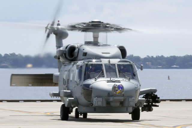 Aircrew from Royal Australian Navy NUSQN 725 continue to build warfare skills in the MH-60R 'Romeo' helicopter, taking full advantage of their US based operations and deploying to the Atlantic Undersea Test and Evaluation Centre (AUTEC) in order to complete weapon firings and complex warfare training events.