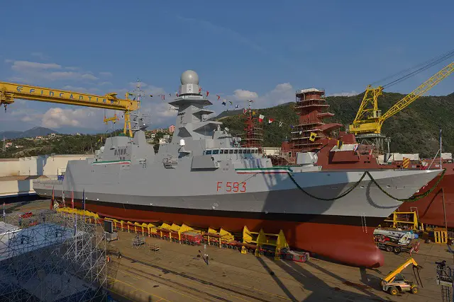 The frigate “Carabiniere” was delivered today at the Muggiano (La Spezia) shipyard. It is the fourth vessel of the FREMM program – Multi Mission European Frigates - commissioned to Fincantieri within the international Italian-French program, coordinated by OCCAR (the Organisation for Joint Armament Cooperation). Orizzonte Sistemi Navali (51% Fincantieri and 49% Finmeccanica) is the prime contractor for Italy in the FREMM program, which envisions the building of 10 units, all already ordered.