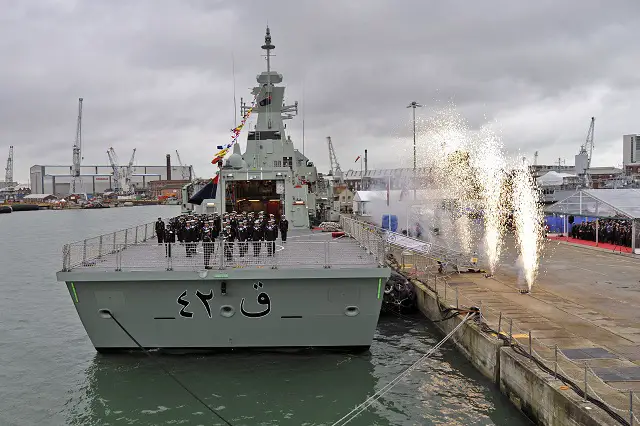 AL RASIKH is a 99 metre corvette designed, built and delivered as part of Project Khareef. The Interim Acceptance ceremony was attended by dignitaries from both Oman and the UK who witnessed the ship’s crew board the vessel to raise the National Flag of Oman for the first time.