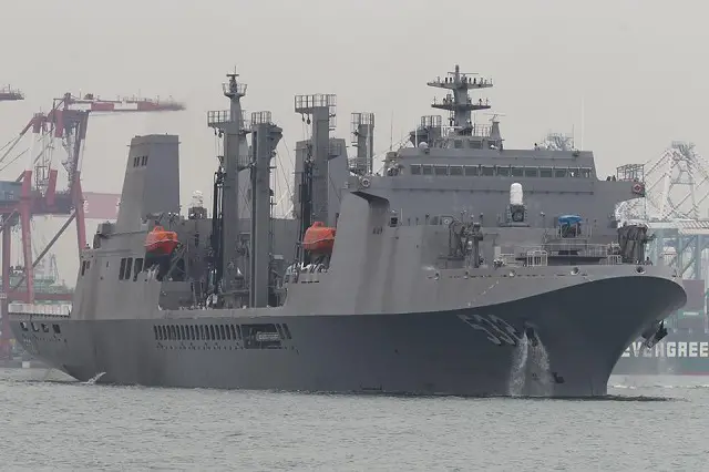 Republic of China (Taiwan) Navy christened a locally made fast combat support ship in Kaohsiung, with the aim of putting the vessel into service by the end of the year, according to the Ministry of National Defense.
