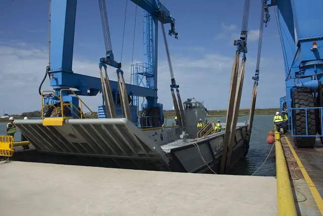 Navantia has launched on 27th. April 2015 the twelfth and last LLC fast landing craft being built for the Royal Australian Navy. The design of these ships is based in the fast landing crafts built also by Navantia for the Spanish Navy between 2006 and 2008.