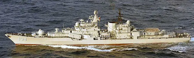 The PLAN had two modified Sovremennyy destroyers delivered in December 1999 and November 2000. In 2002, the PLAN ordered two improved versions designated 956-EM. The first vessel was launched in late 2005, while the second was launched in 2006. Sovremennyy-class/Project 956EM destroyer Taizhou (138) is picture here. Japan MOD picture.