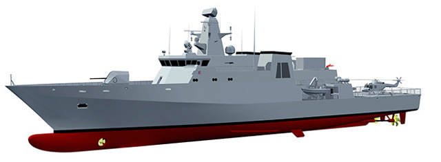 The future Israeli Navy vessels are based on TKMS/Blohm+Voss MEKO 80 Patrol Corvette. While the four hulls will be built in Germany, weapon and sensor systems outfitting will highly likely be conducted in Israel. Picture: TKMS