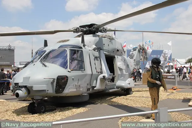 NHI celebrated during the Paris Air Show 2015 the operational achievements of the French Navy with the NH90 NFH “Caiman” Marine. This event took place in the NHI Pavilion in presence of vice-admiral de Tarlé vice-chief of the French Navy, and Rear Admiral Thouvenin commanding the French Fleet Air Arm in presence of the NHI Board. 