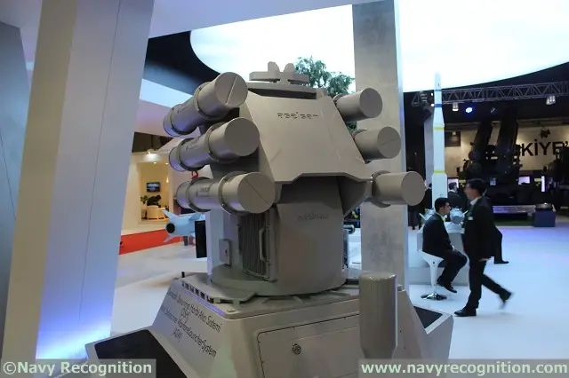 At IDEF 2015, the International Defence Industry Fair currently held in Istanbul, Turkey, Roketsan is showcasing its AntiSubmarine Warfare (ASW) Rocket and Launching System for surface vessels. It is one of the most modern ASW systems with automatic engagement capability, detonation depth control due to time fuze and insensitive munition characteristics.