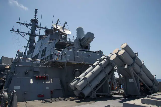 The U.S. Navy conducted its first firing from the SeaRAM anti-ship defense system produced by Raytheon installed on the USS Carney stationed in Rota, Spain.