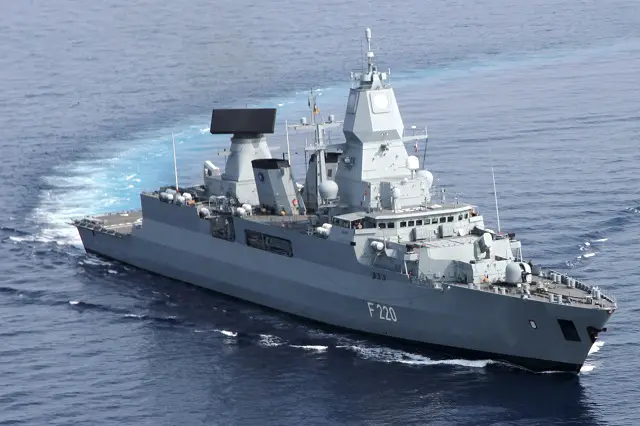 German Navy FGS HAMBURG Sachsen class frigate