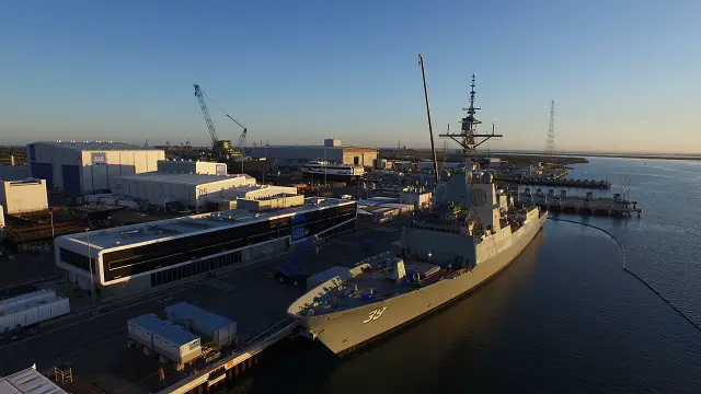 Over the last two weeks the CIS Test & Activation team, working with Production, the Combat System team, Navantia Sistemas and the antenna SME from Vigo University in Spain, successfully installed the low-band antenna portion of the HF Broadband system aboard the future HMAS Hobart of the Royal Australian Navy.