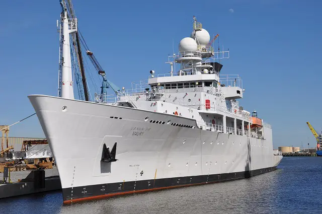 The U.S. Navy accepted USNS Maury (T-AGS 66) from builder VT Halter Feb. 16. The USNS Maury was designed to perform acoustic, biological, physical and geophysical surveys. The vessel will provide the U.S. military with essential information on the ocean environment.