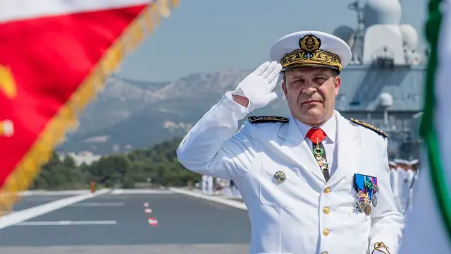 Admiral Christophe Prazuck was appointed as the new Marine Nationale's Chief of Navy (CEMM for chef d’état-major de la marine - chief of staff of the navy) during a ceremony wich took place on July 12, 2016 aboard aircraft carrier Charles de Gaulle. Admiral Prazuck succeeds to Admiral Rogel who held this position for the past 5 years and has launched a major transformation of the French Navy with the plan "Horizon Marine 2025".