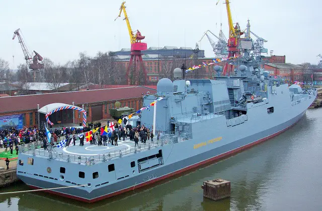 The Project 11356 frigate Admiral Makarov built at the Yantar Shipyard in Kaliningrad in west Russia started undergoing dock trials on March 31, shipyard spokesman Sergei Mikhailov told TASS on Friday. The Project 11356 frigate Admiral Makarov is the third vessel in the series being built for the Russian Navy by the Yantar Shipyard, the spokesman added. 