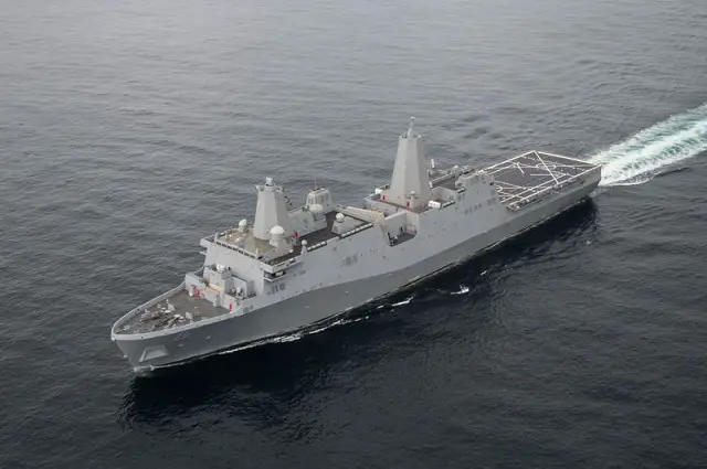 The U.S. Navy commissioned the amphibious transport dock ship John P. Murtha (LPD 26) on October 8, 2016 during a ceremony at Penn's Landing in Philadelphia. Designated LPD 26, John P. Murtha is the tenth amphibious transport dock ship in the San Antonio class. These versatile ships incorporate both a flight deck to accommodate CH-46 Sea Knight helicopters and MV-22 Osprey tilt-rotor aircraft, as well as a well deck that can launch and recover landing craft and amphibious vehicles.