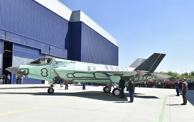 First F-35B STOVL Aircraft for Italian Navy Rolled Out of Italian Production Facility 