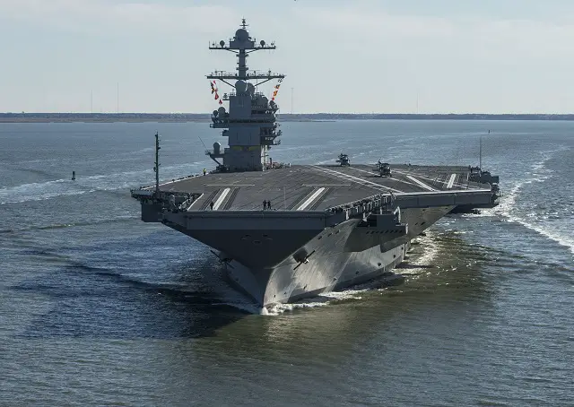 Future Aircraft Carrier USS Gerald R. Ford Delivered to the US Navy