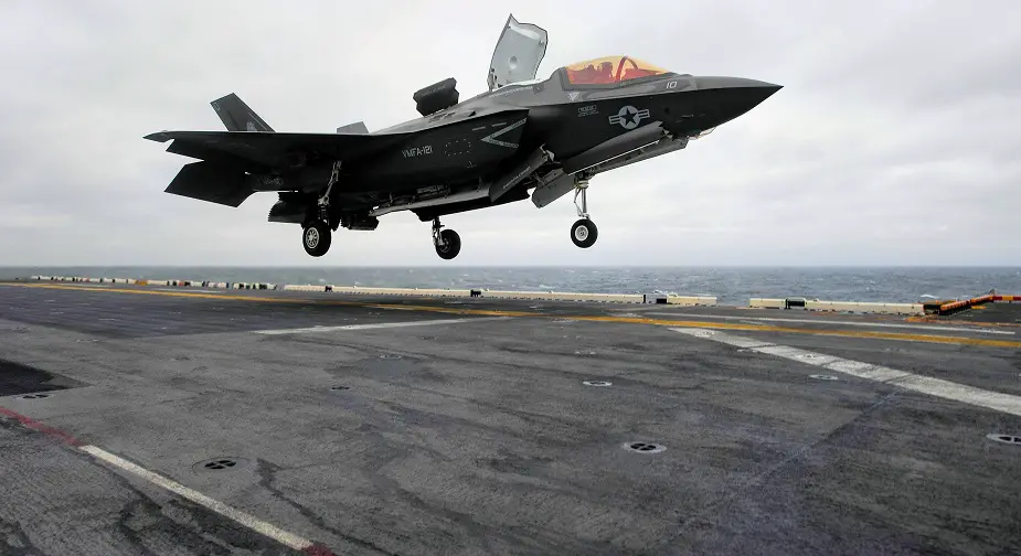 Historic First as F35B Lands on USS Wasp in East China Sea