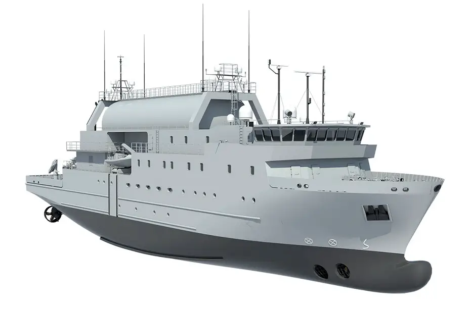Saab Announce First Steel Cutting of Swedish Navys Future SIGINT Vessel
