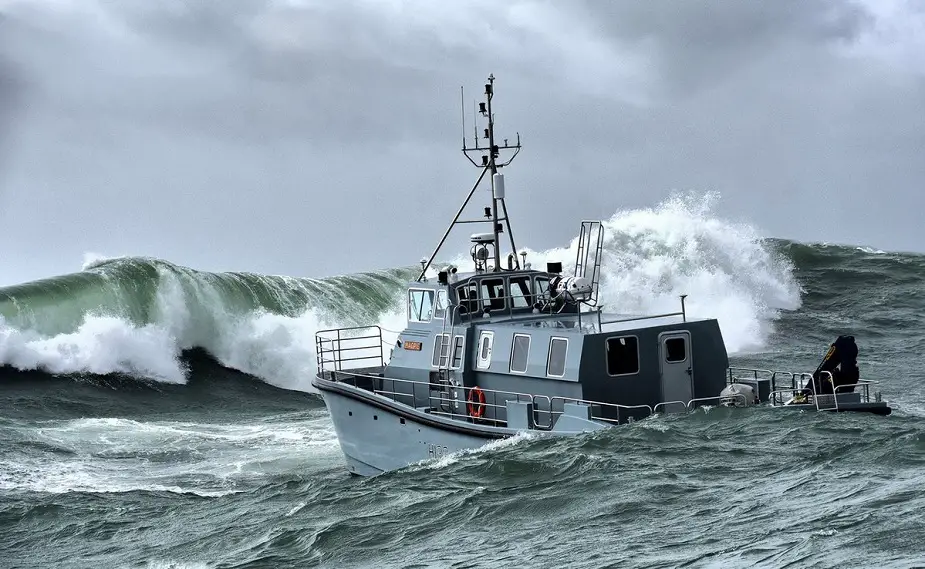Royal Navy New Survey Ship HMS Magpie on Sea Trials