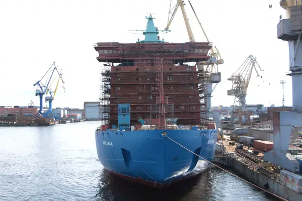 Russias Baltic Shipyard Started Dock Trials of 33000 tons Icebreaker Arktika
