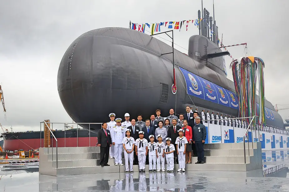 DSME Launched ROK Navys 1st 3000 tons KSS III Submarine Dosan Ahn Chang ho 2