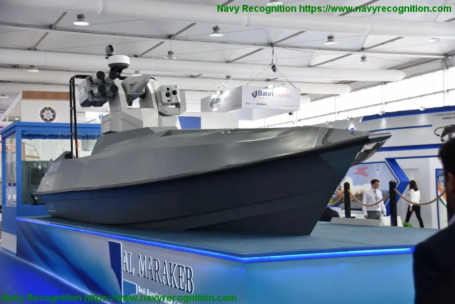 NAVDEX 2019 Al Marakeb showcased its AHM 11 USV