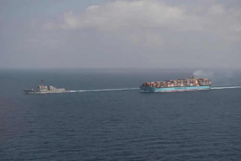US Navy teamed up with commercial shipping in the Gulf of Aden