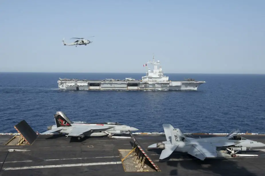 FS Charles de Gaulle and USS John C. Stennis took part in exercises in the Red Sea 001