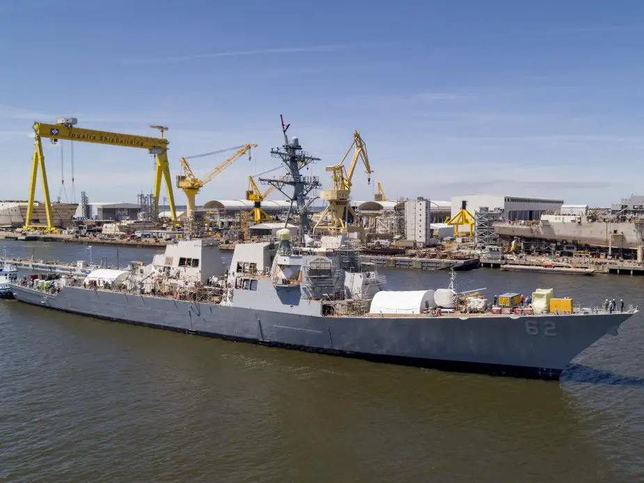 Guided missile destroyer USS Fitzgerald left dry dock