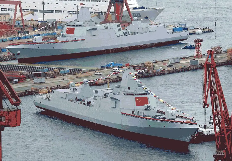 China has launched five warships in December 2019 including Type 056A Type 052D Type 055 missile destroyers and frigates 925 003