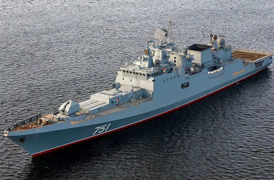 Russian Navy Project 11356 frigate Admiral Essen has fired Kalibr missile 925 001