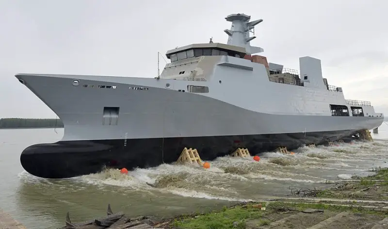 First corvette launched for Pakistan Navy by Damen Shipyard