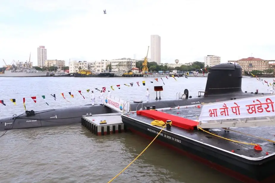 Commissioning of INS Khanderi second Indian Navy SCORPENE class submarine made in India 925 001