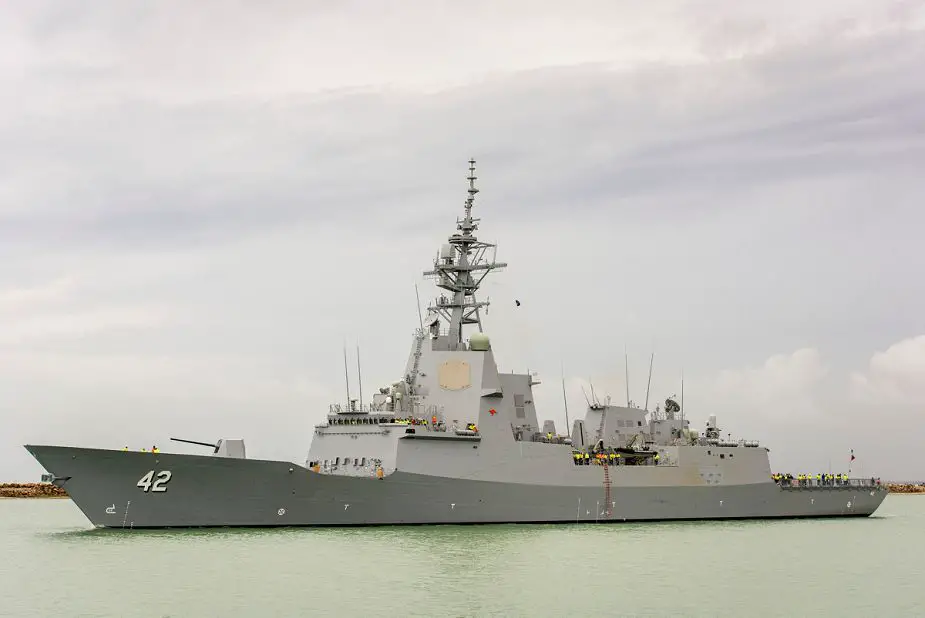 First phase of sea trials for HMAS Sydney Air Warfare Destroyer of Australian Navy 925 001