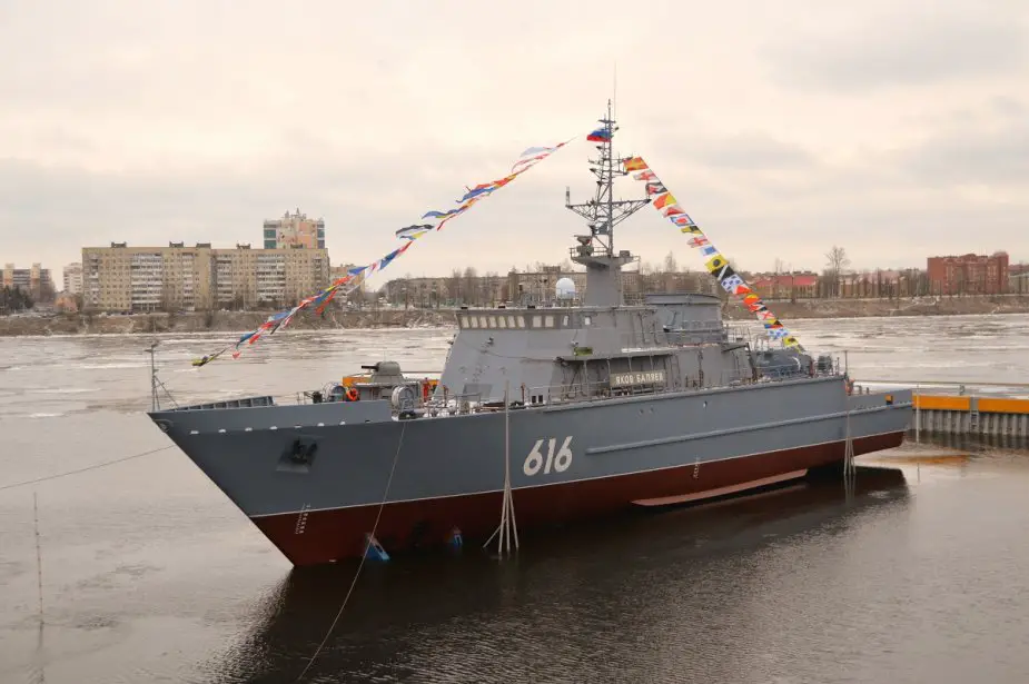 Russian Vyborg Shipyard laid the Purga ice class coastguard ship of project 23550 925 001