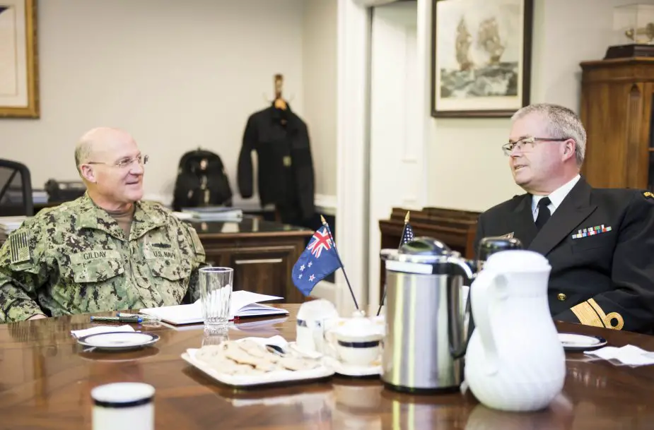 Chief of Naval Operations meets Chief of Royal New Zealand Navy for Advances Partnership 925 001