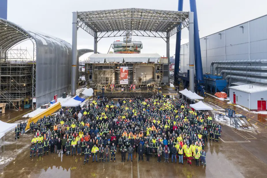 Seaspan lays Keel for Royal Canadian Navys First Joint Support Ship HMCS Protecteur 925 002