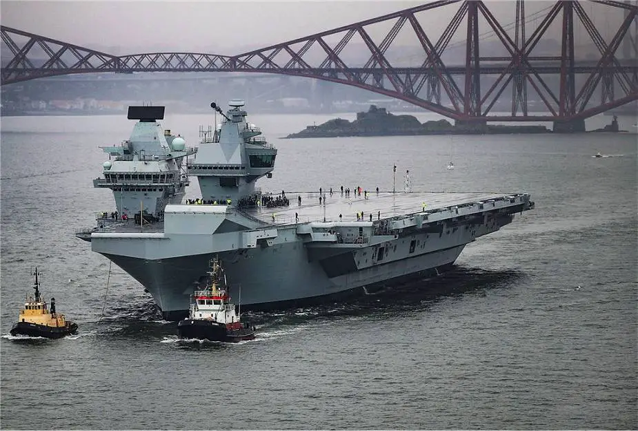 British Navy Queen Elizabeth class aircraft carrier will be used to test large unmanned aerial vehicles 925 001
