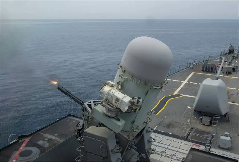 Live firing exercise with Close In Weapons System of USS Paul Hamilton DDG 60 Arleigh Burke class destroyer 925 001